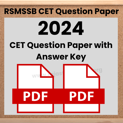 2024 CET Question Paper with Answer Key