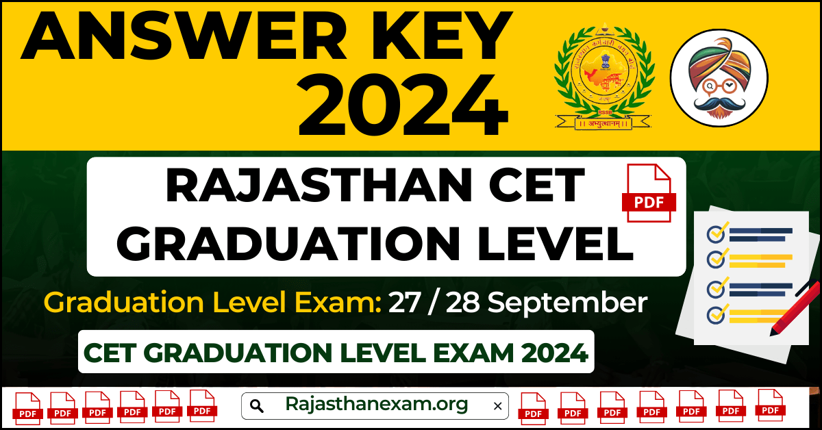 Rajasthan CET Answer Key 2024